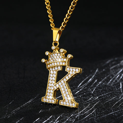 Load image into Gallery viewer, Zircon Alphabet Necklace
